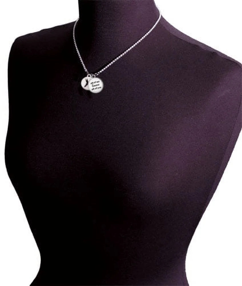 Silvertone Mini Green Four Leaf Clover Heart Necklace G13909