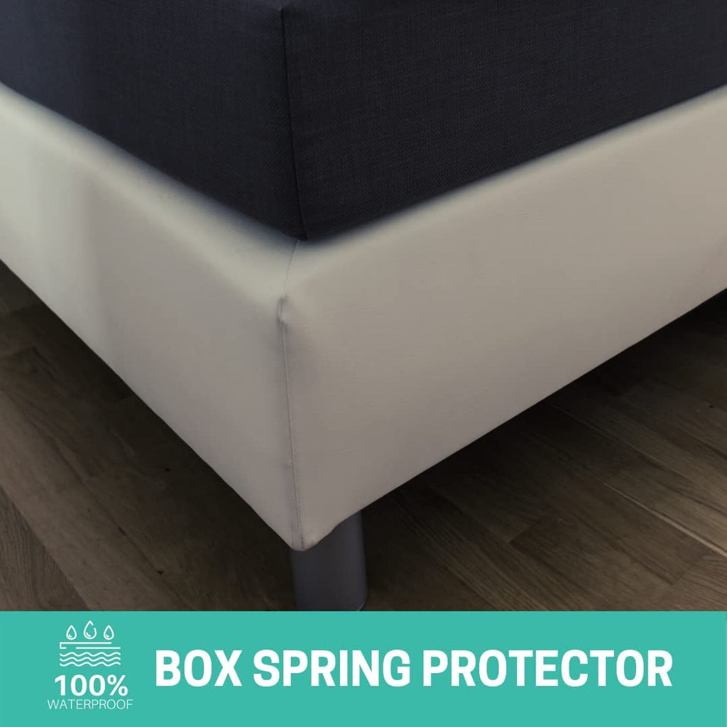 King Size Zippered Waterproof Vinyl Bed Bug Box Spring Cover E86869