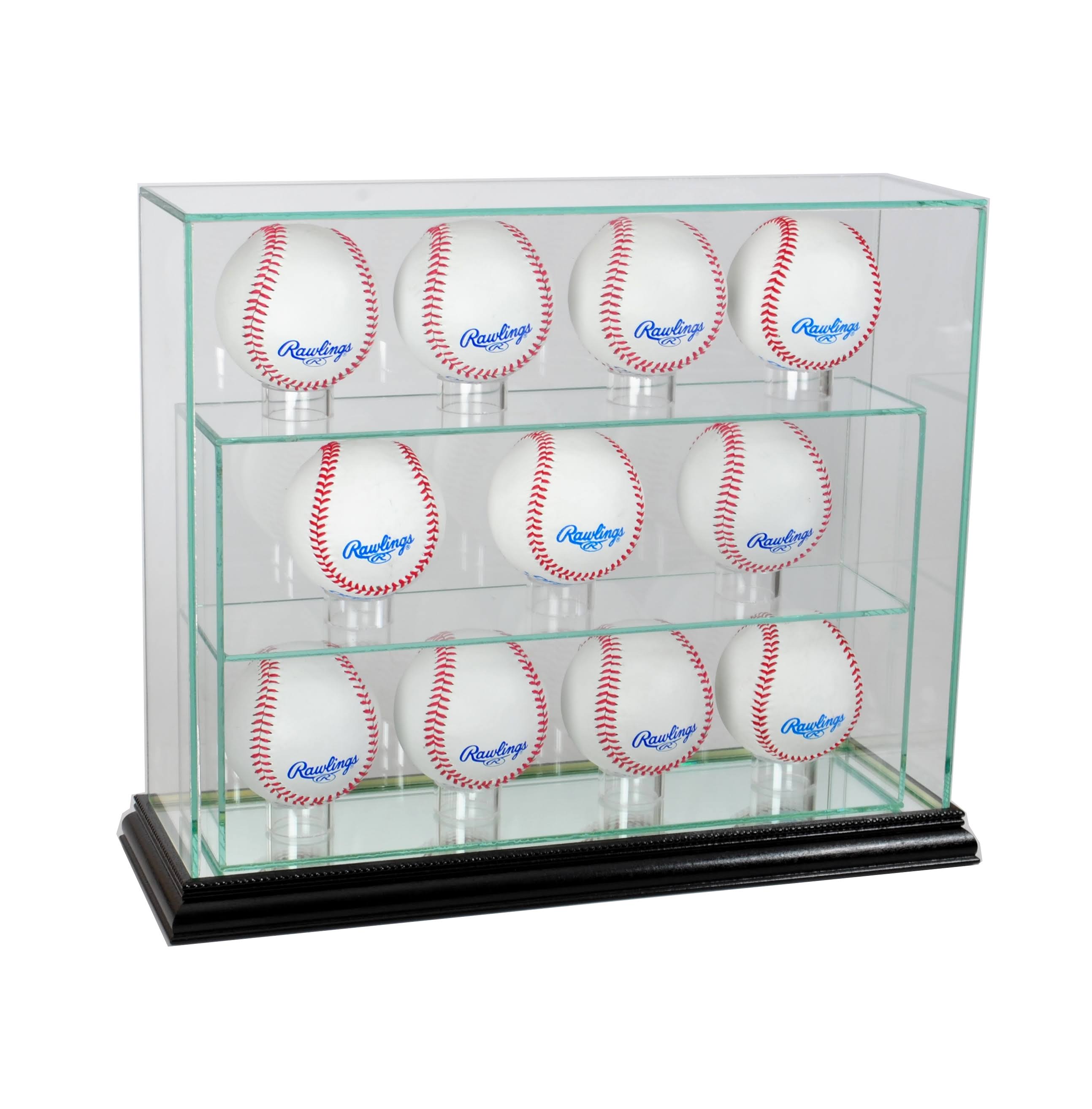 Black Baseball Upright Display Case A935866