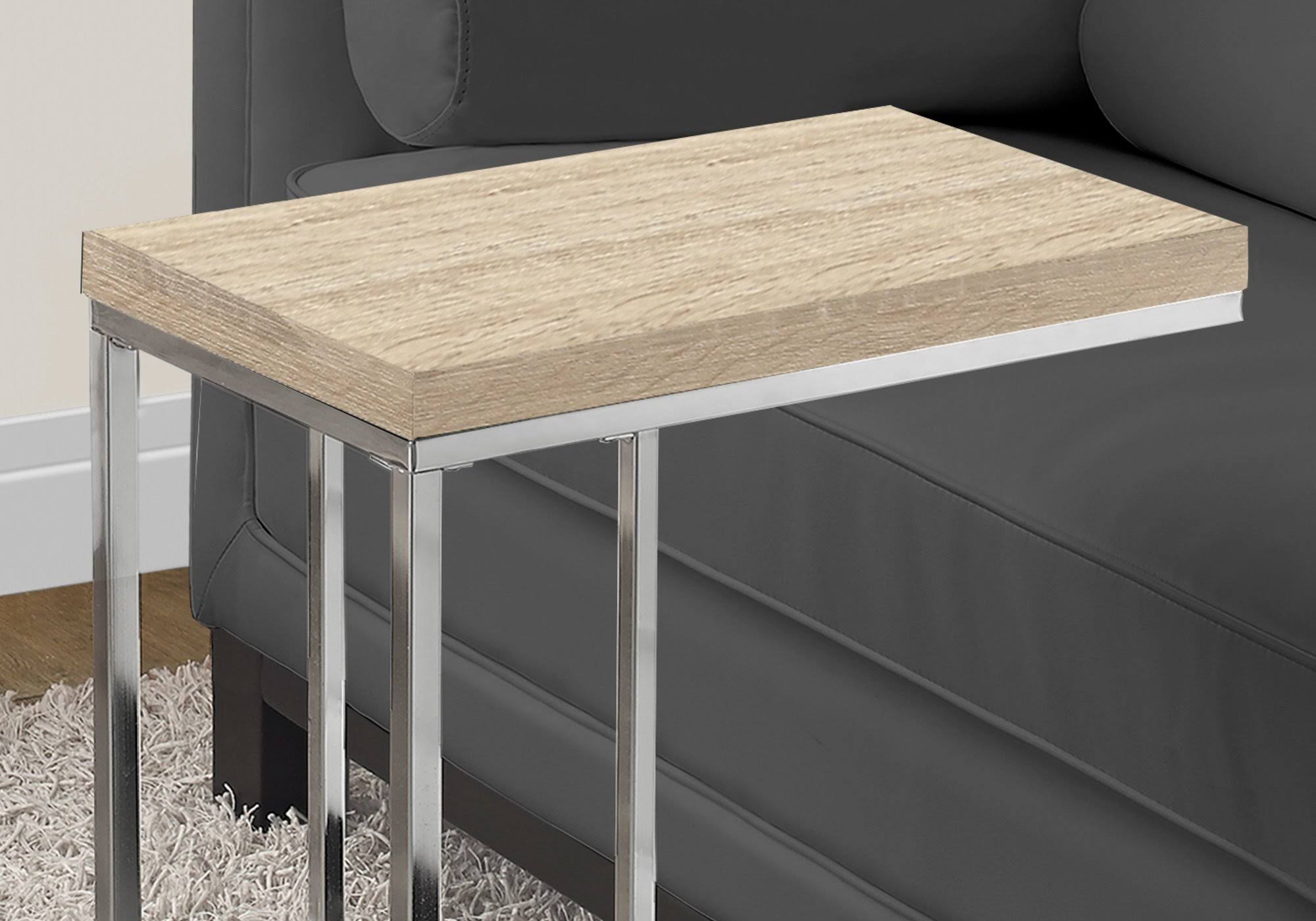 Cappuccino Particle Board Metal Accent Table D281