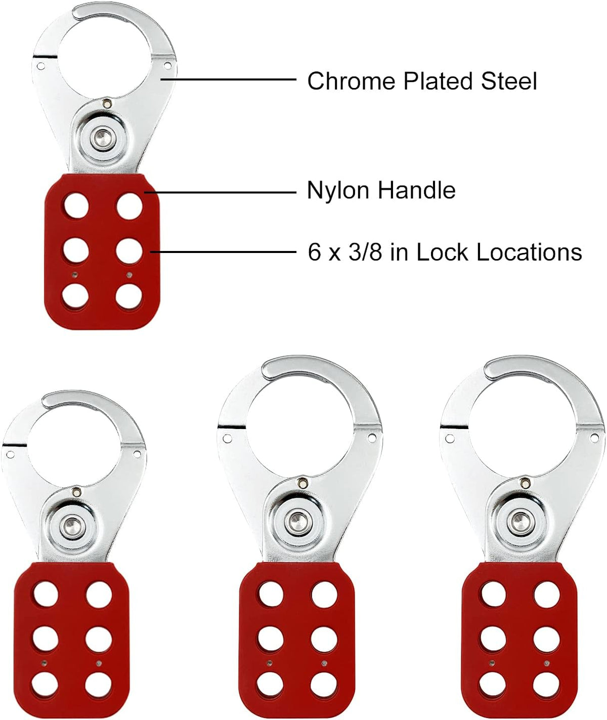 14 Key Padlocks with Numbers, 4 Lockout Hasps, 40 Lockout Tags, 20 Nylon Cable Lockout Tagout Station O7788