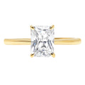 14K Yellow Gold Solitaire Diamond Engagement Ring size 9 Q604292