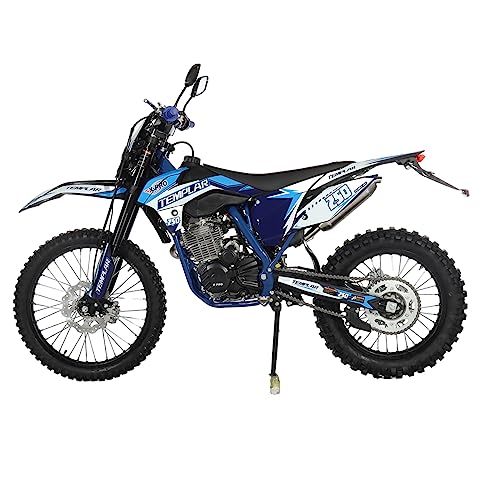 250cc Dirt Bike with 5-Speed Manual Transmission, Electric/Kick Start, 21"/18" Wheels Y167929