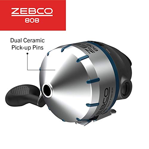 Silver Stainless Steel Spincast Fishing Reel, Size 80, Pre-spooled with 20-Pound Fishing Line H72599