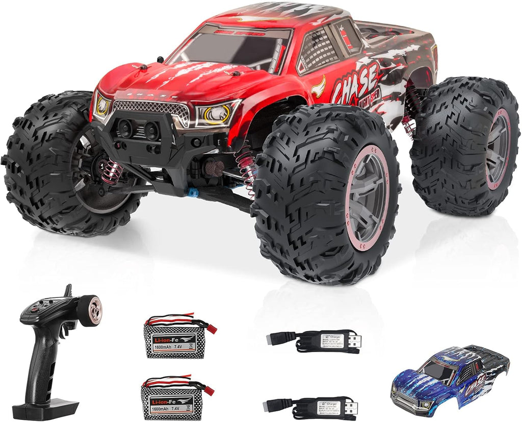 55+KM/H 1:16 4WD Remote Control Monster Truck with Extra Shell, 2 Battery A13182