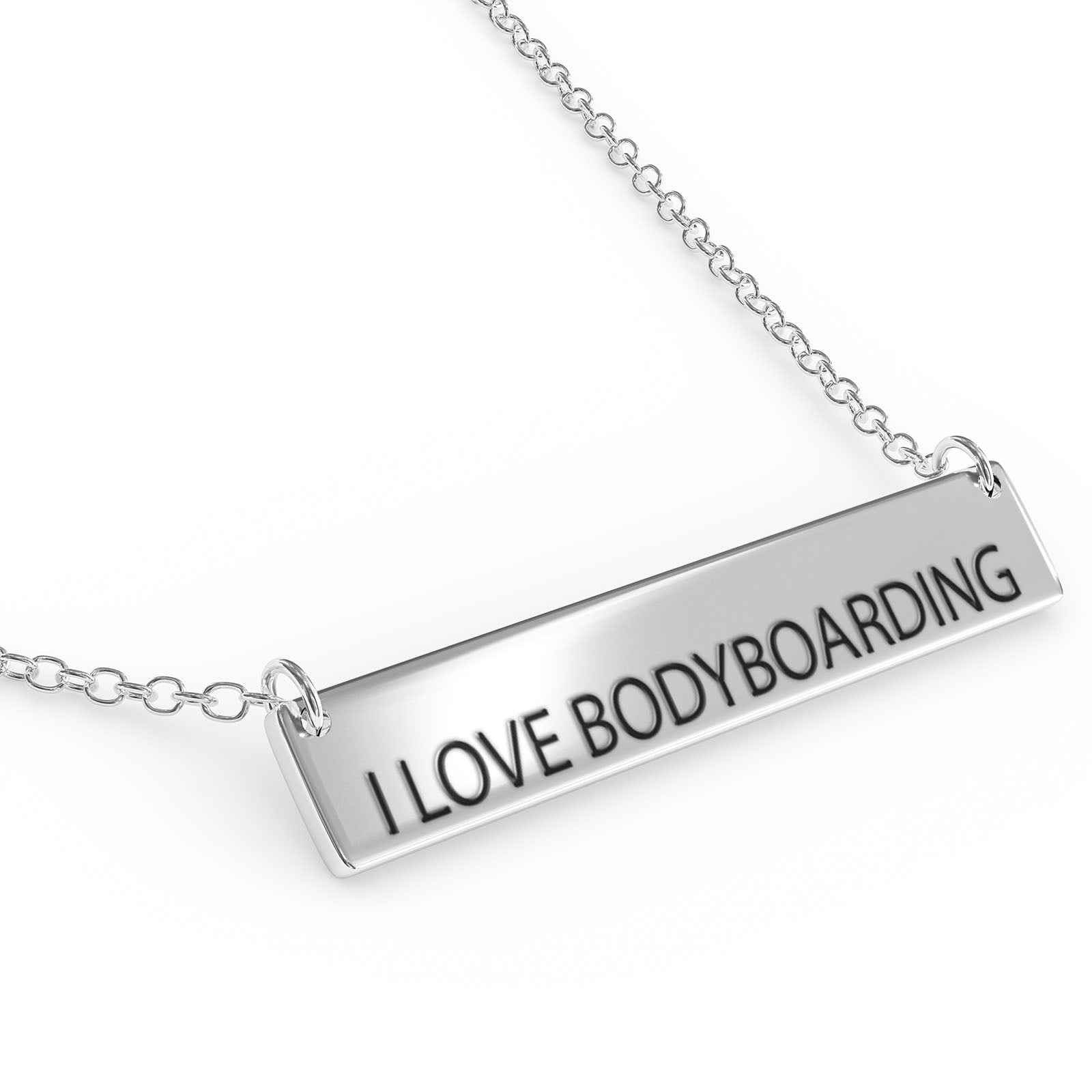 Sterling Silver Bar Pendant Necklace C800880