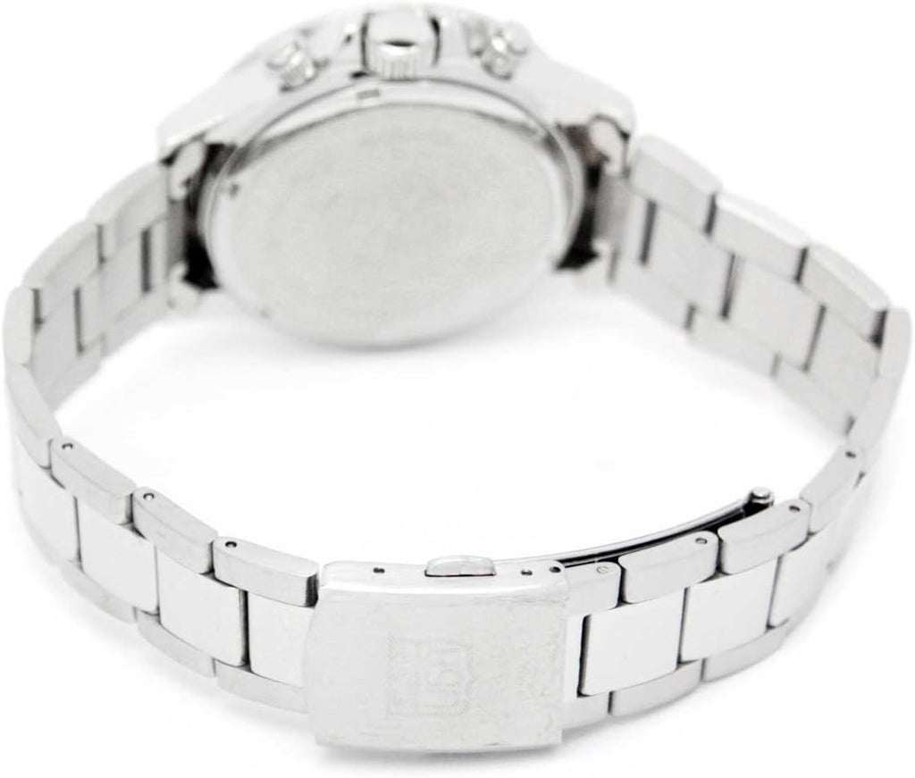 Silver Dial Color Black Men's Watch Q485