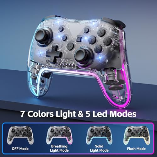 Ergonomic Wireless Gamepad with RGB Lighting V6739
