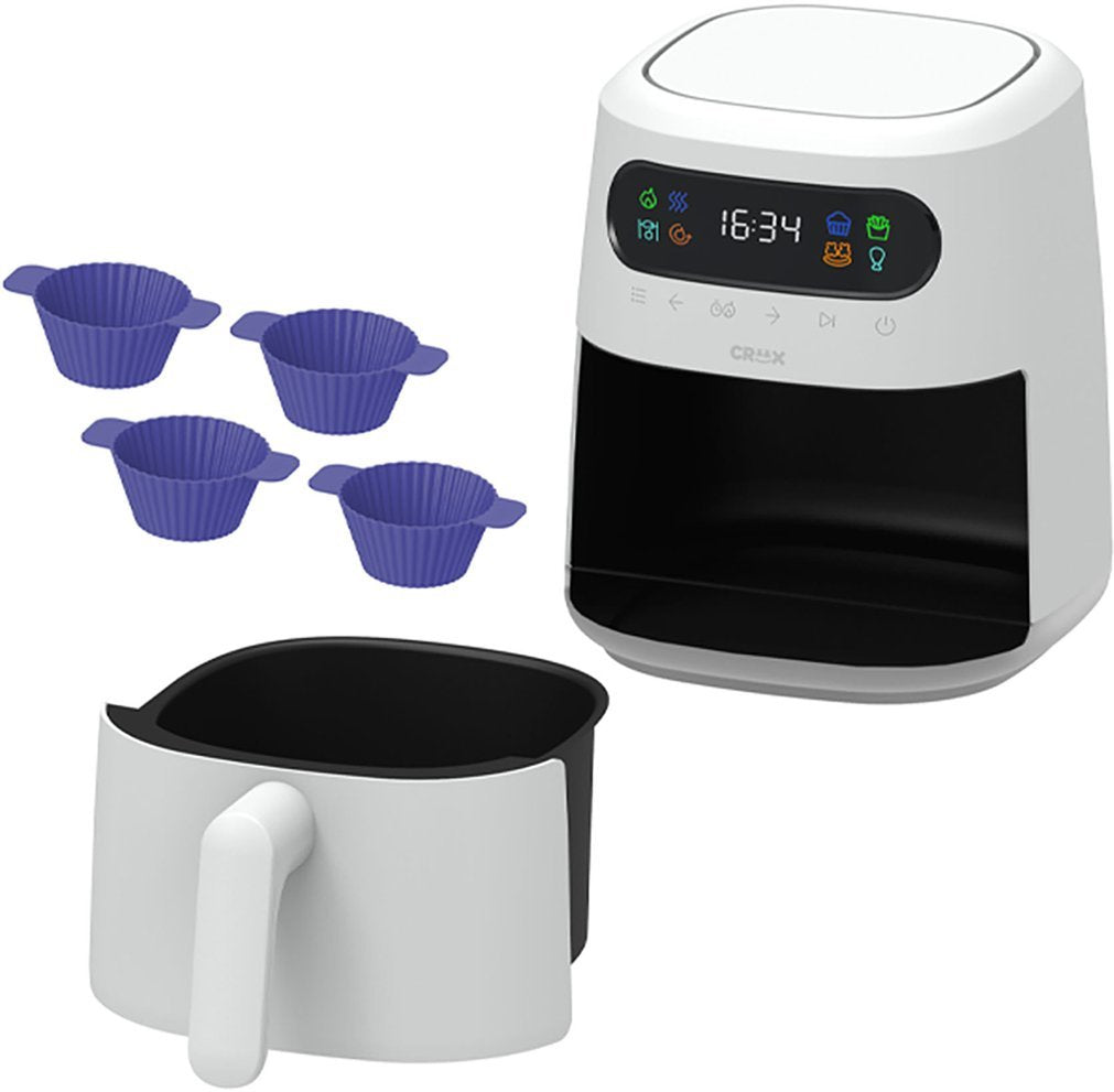 3-qt. Digital Air Fryer Kit with TurboCrisp - White F13762