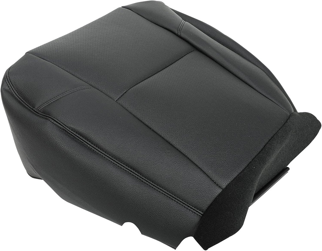 Black Leather Driver Bottom Seat Cover K5195