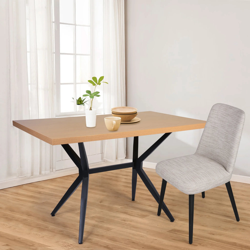 48"x30" Dining Table with Solid Metal Legs Y30289