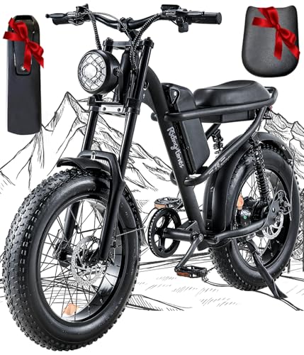 1500W Electric Bike with Full Suspension, 20" Fat Tire, 31.2AH Battery H5515