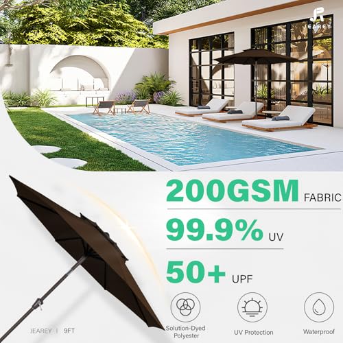 Navy Blue 9 ft 2-Tiers Patio Umbrella K4466