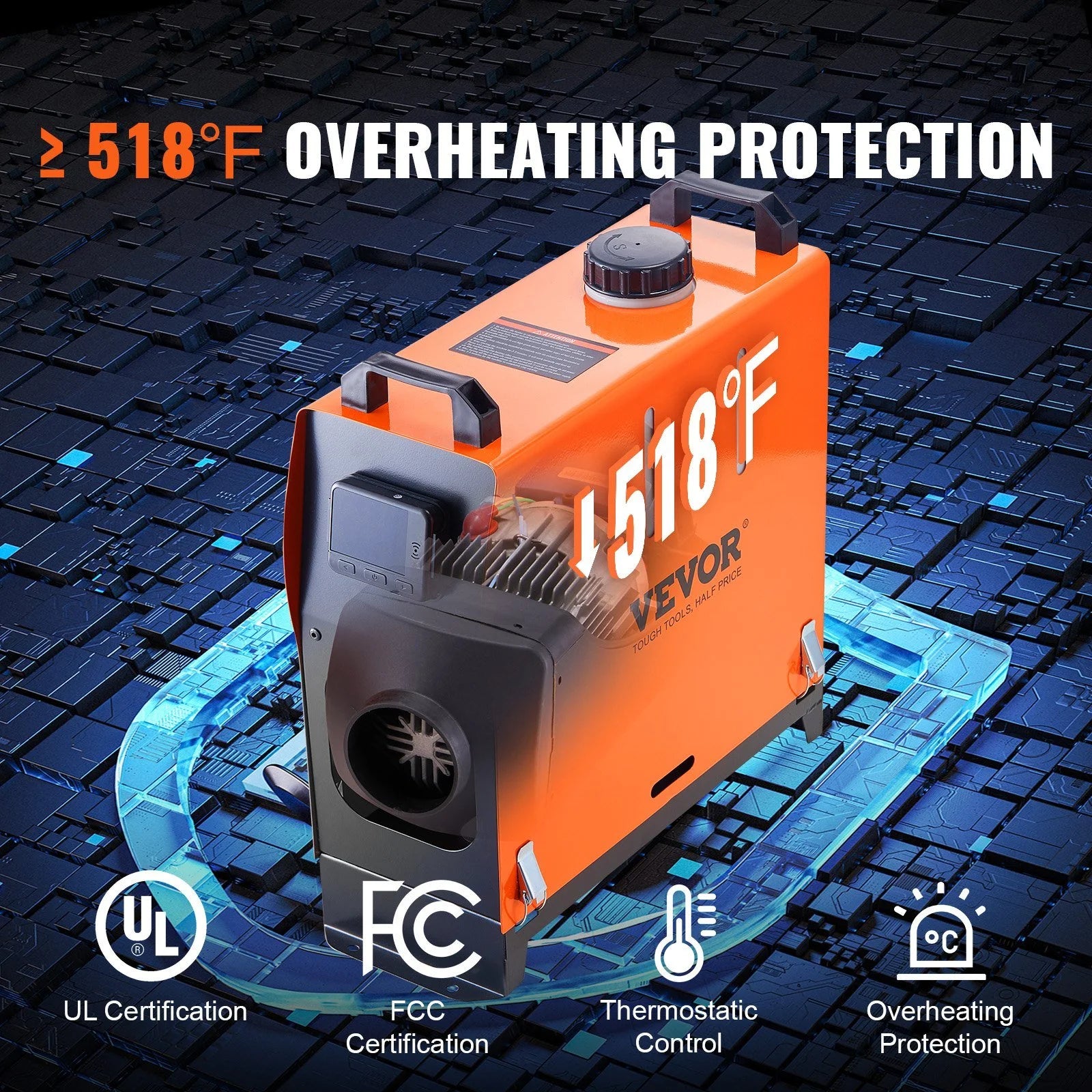 12V 5KW Diesel Air Heater with Remote Control and LCD Q714570