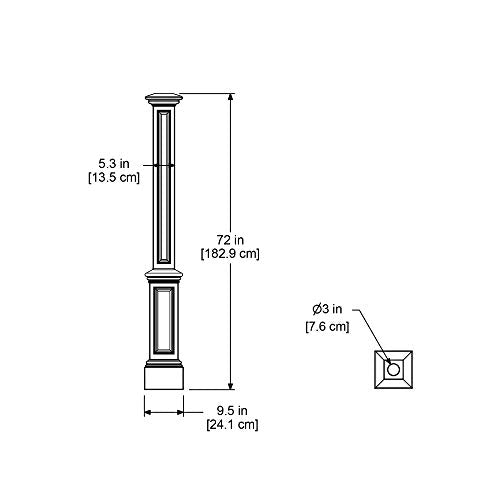 White Outdoor Lamp Post M243686