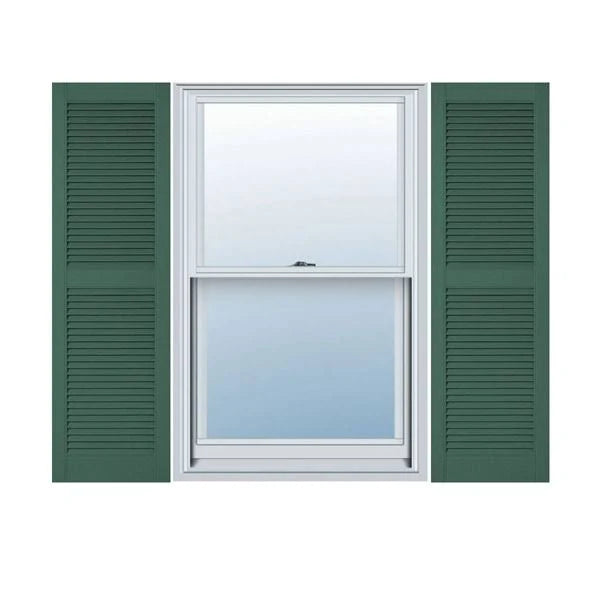 Forest Green Vinyl Open Louver Shutters M307