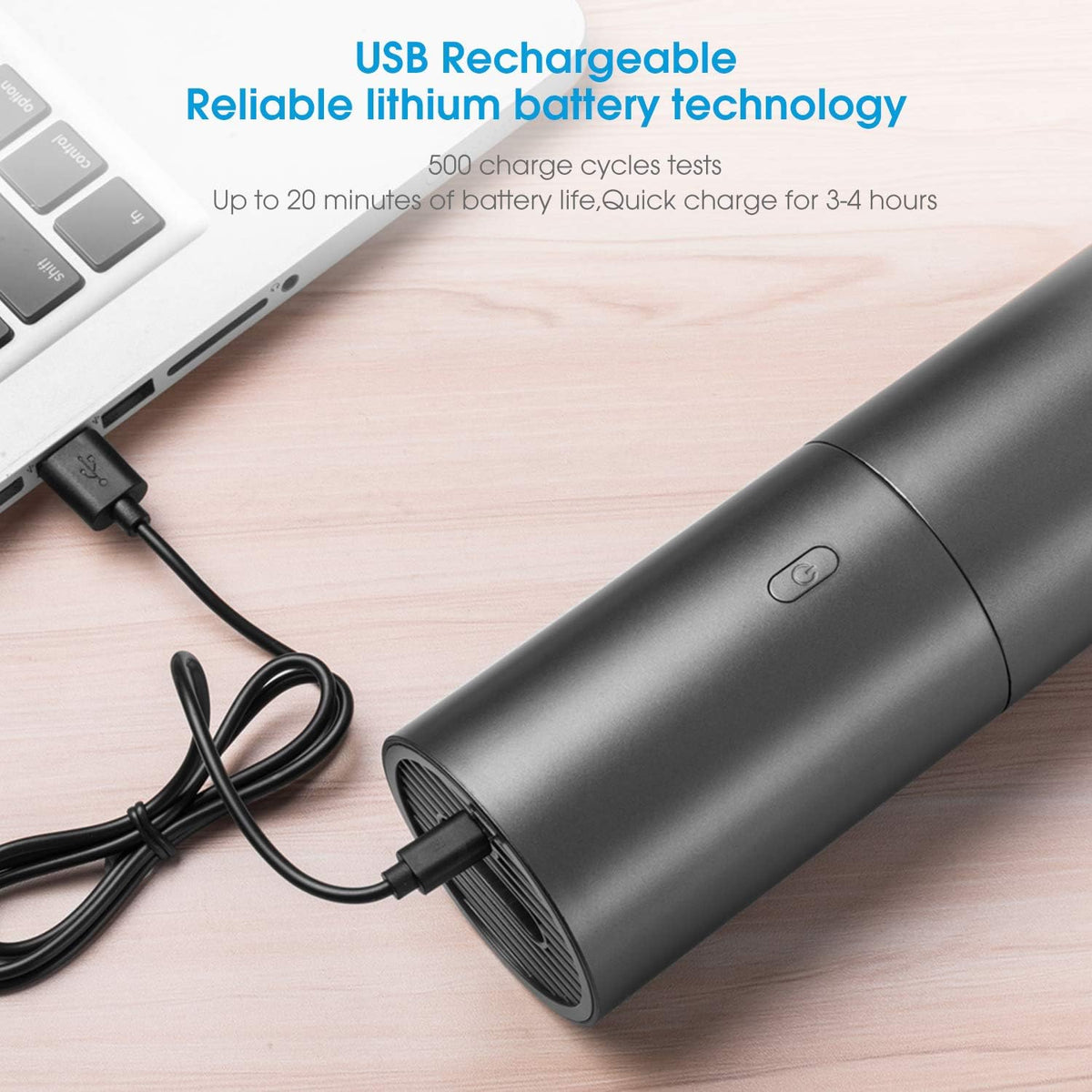 Mini Handheld Cordless USB Rechargeable Vacuum Cleaner 2 in 1, Pack of 2 D51598