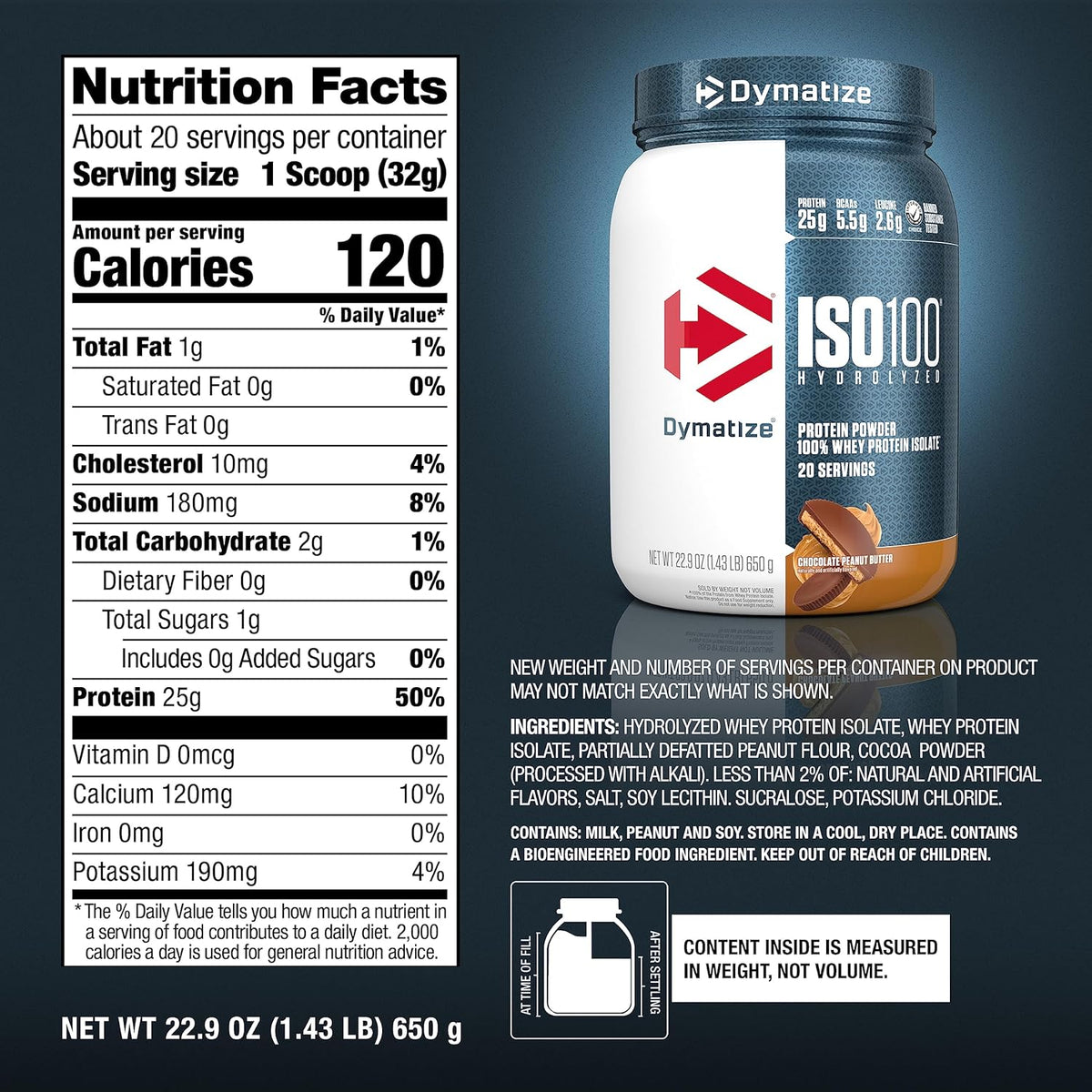 Chocolate Peanut Butter Whey Protein Powder, 20 servings K767332