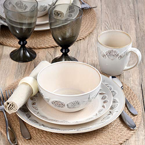 16-Piece Beige Dinnerware Set Q9059