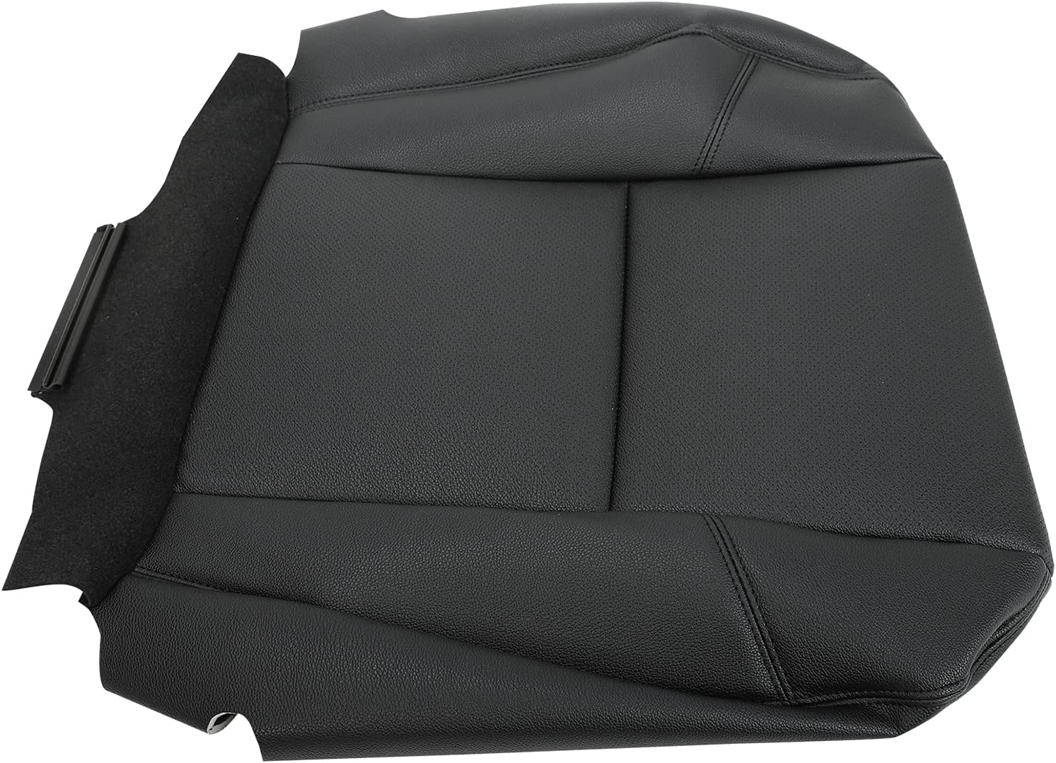 Black Leather Driver Bottom Seat Cover K5195
