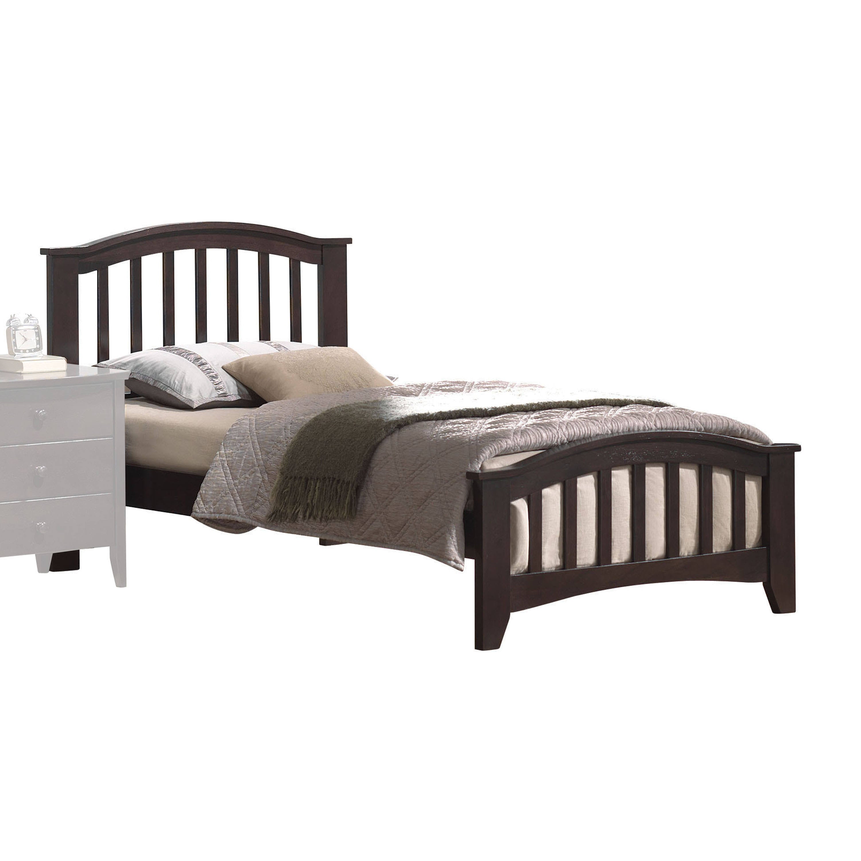 Dark Walnut Full Bed E377