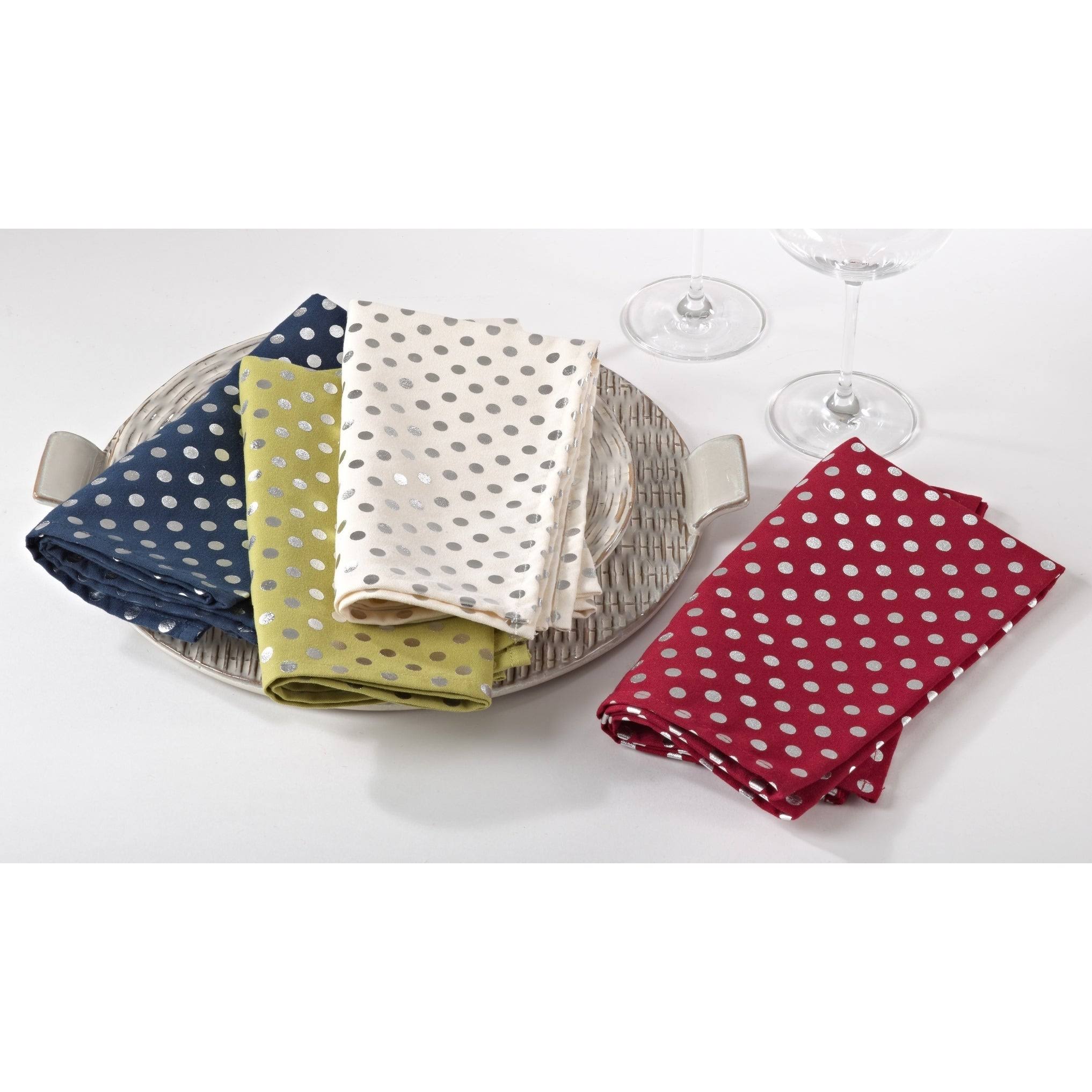 Silver Dot Napkin Citrus - Set of 12 U442