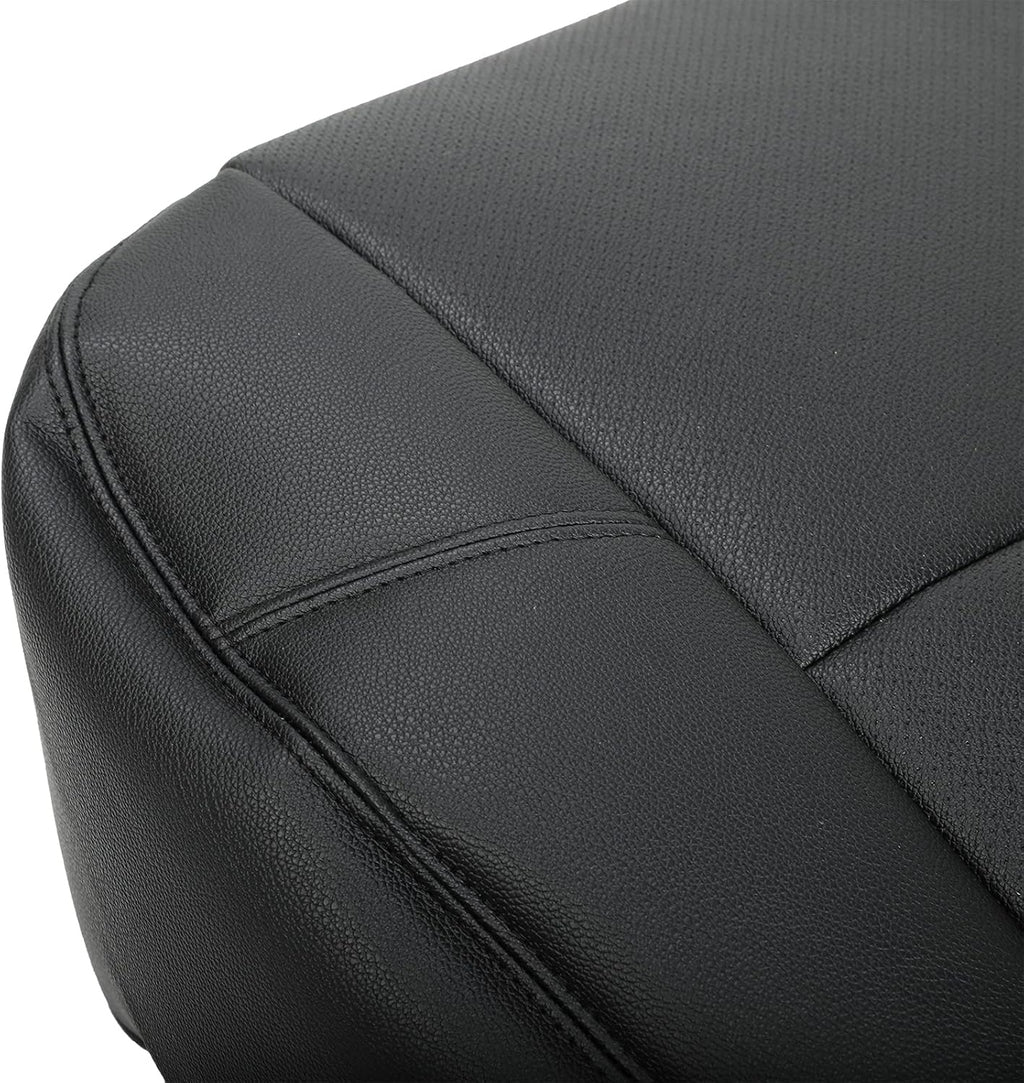Black Leather Driver Bottom Seat Cover K5195