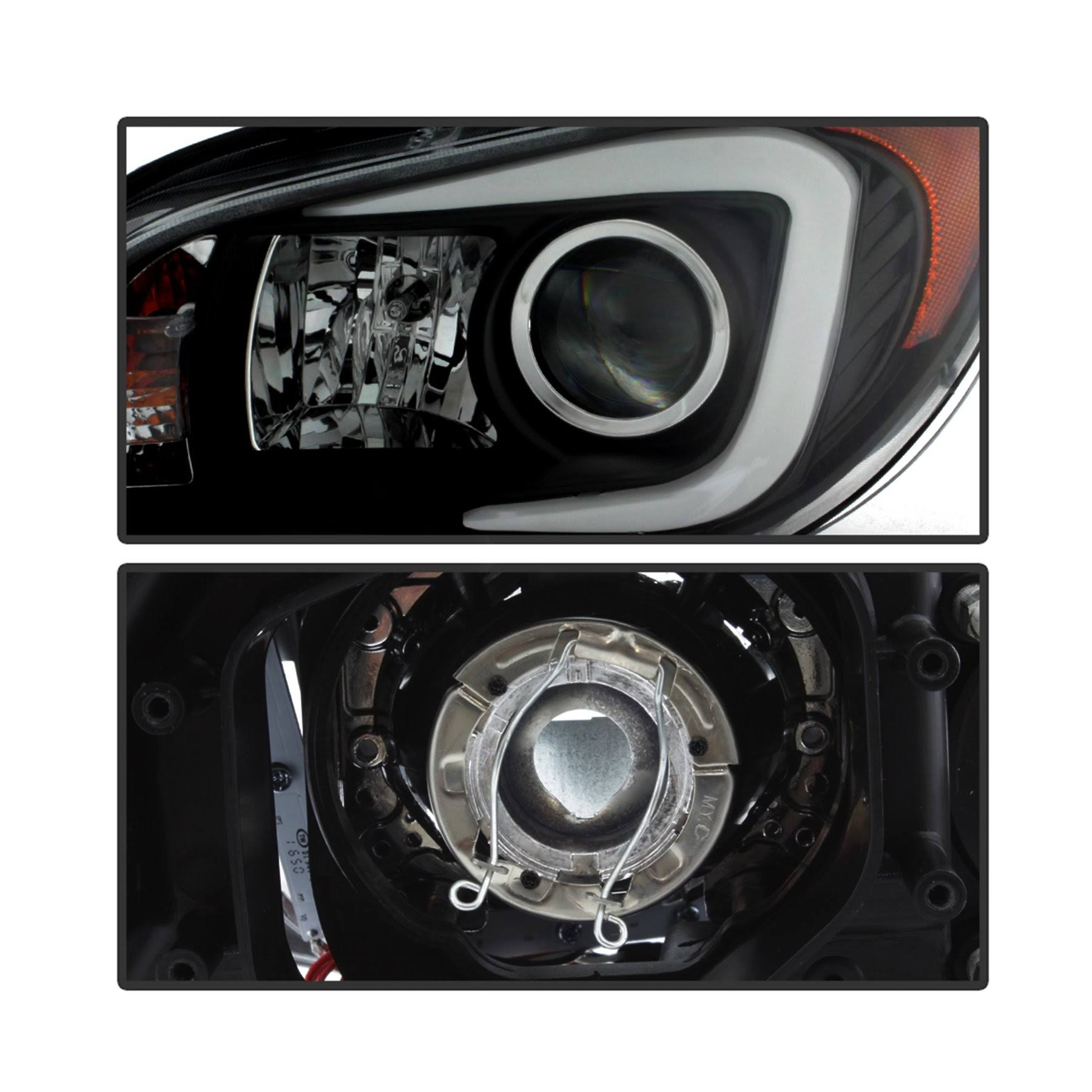 Black DRL LED Projector Headlights K9999