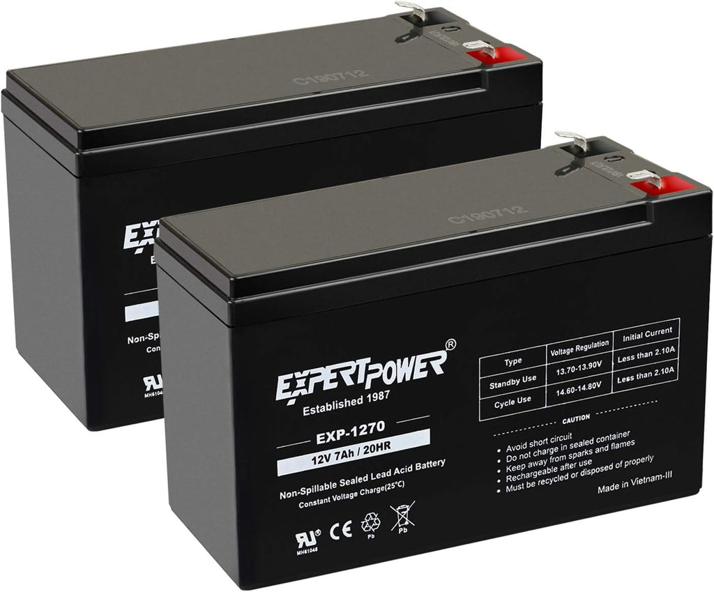 12V 7AH Rechargeable SLA Battery, 2 Pack K472