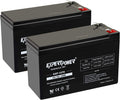 12V 7AH Rechargeable SLA Battery, 2 Pack K472