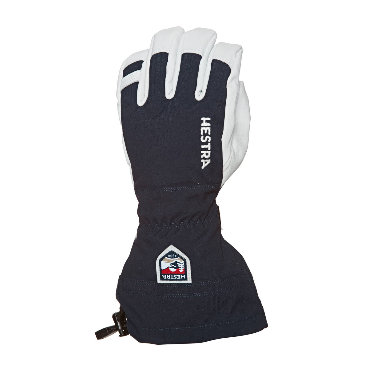 Navy Leather Ski Glove O87336