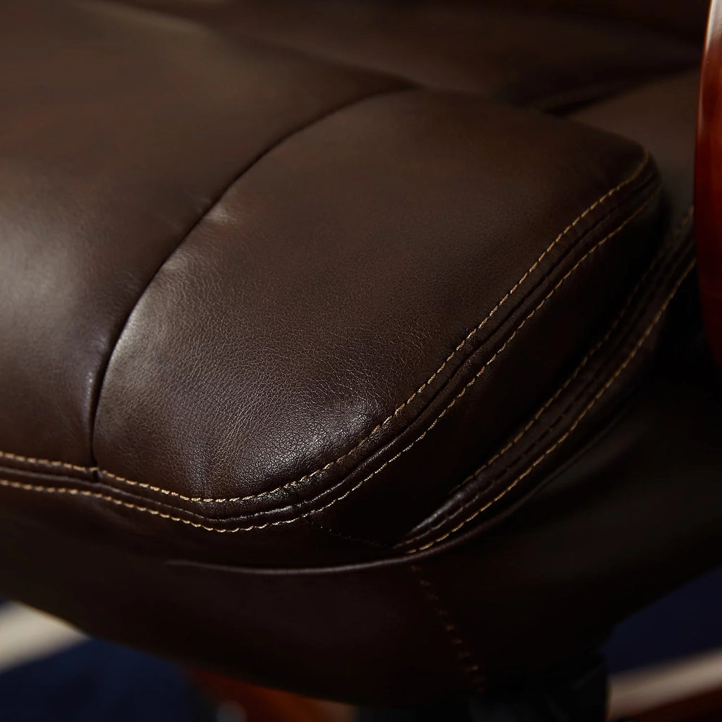 Biscuit Brown Faux Leather Ergonomic Executive Chair A684127