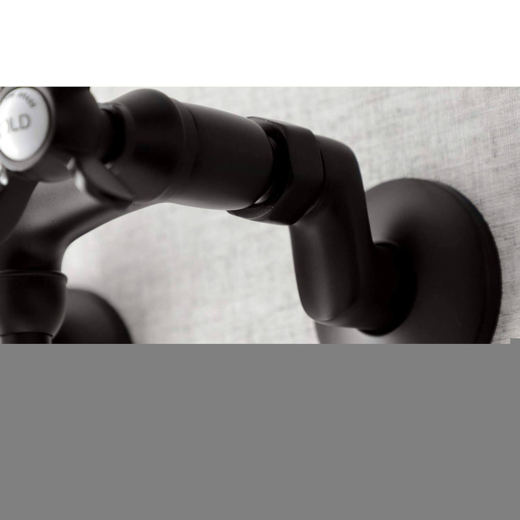 Polished Brass Adjustable Center Wall Mount Bathroom Faucet R68283