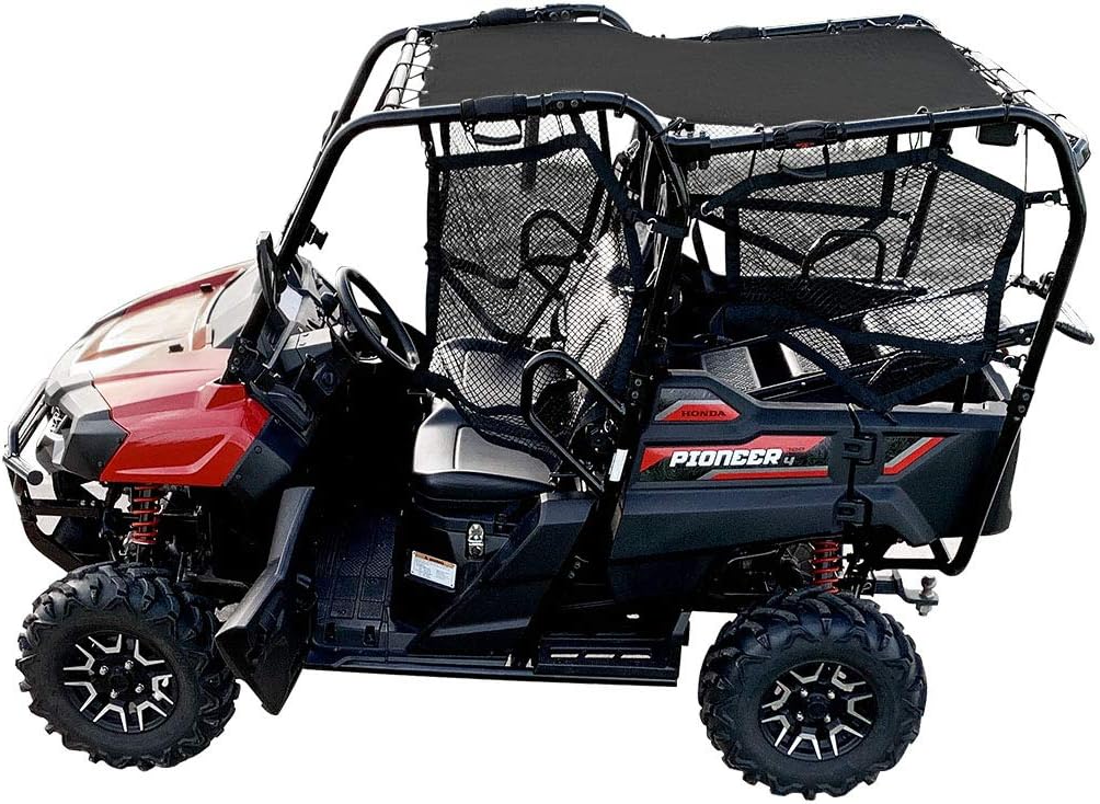Black Mesh UTV Sun Shade Soft Top Roof Cover U857