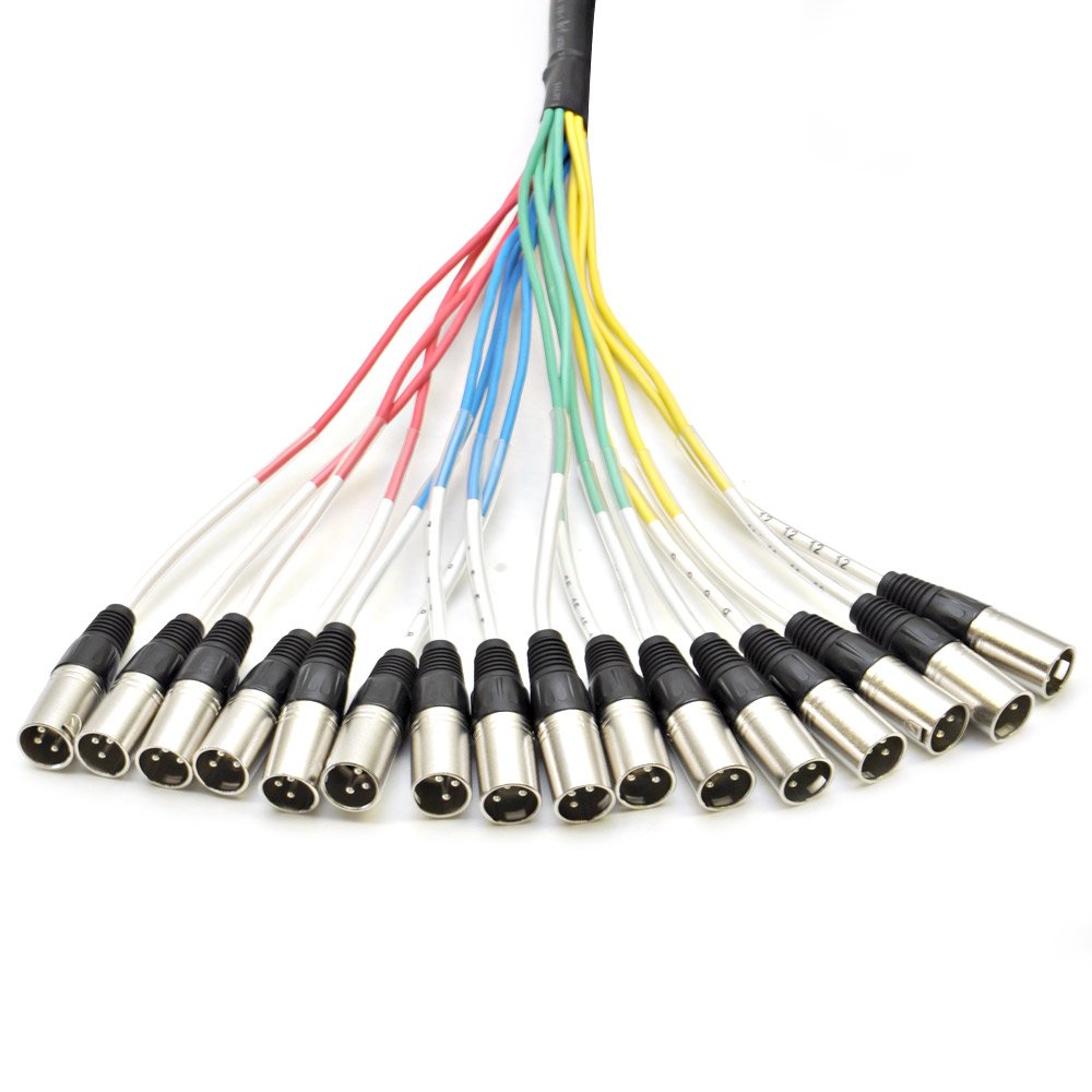 8 Channel 5' XLR Male to 1/4 TRS Snake Cable L508
