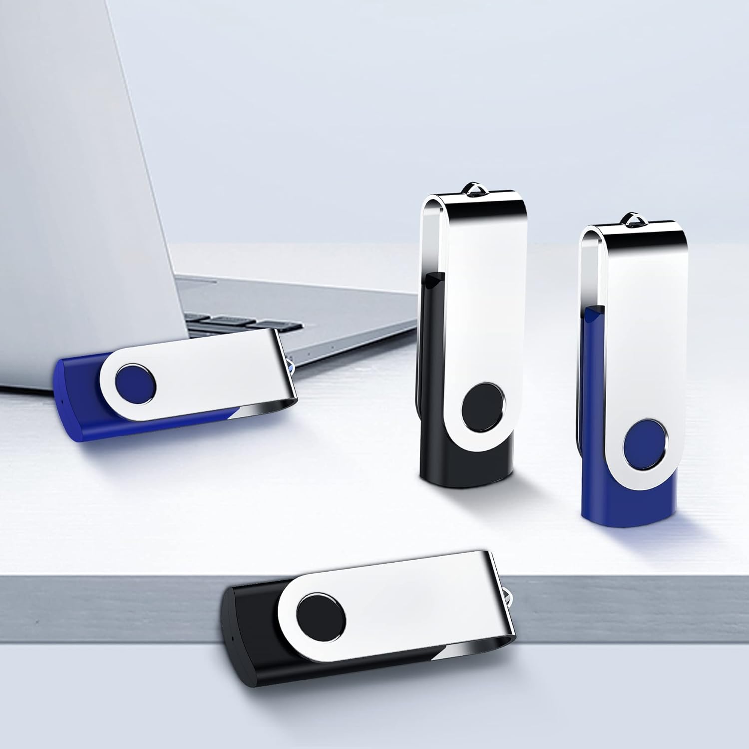 64GB USB 2.0 Flash Drive 10 Pack (Black, Blue) Q729