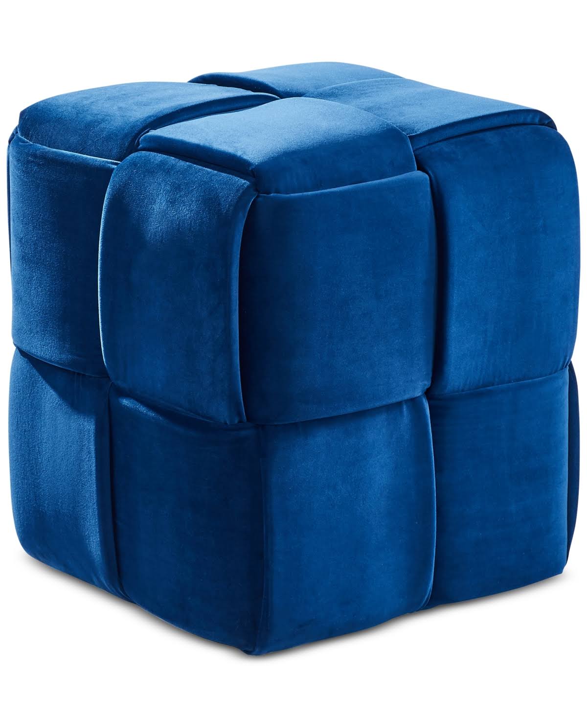 Blue Velvet Ottoman V124672