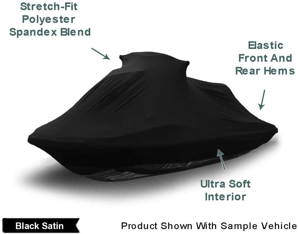 Black Satin Jet Ski Cover with Storage Bag Q22378