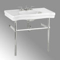 White Console Sink with Chrome Bistro Legs D9943
