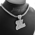 Iced Tennis Chain Necklace Q22415