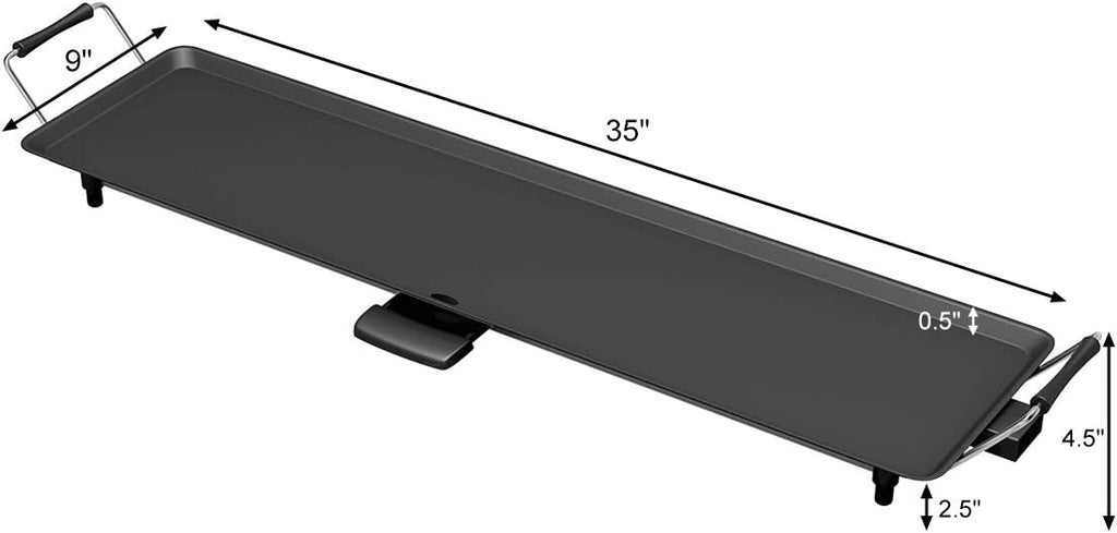 35 Electric Nonstick Extra Large Griddle Grill with Adjustable Temperature & Drip Tray J298909