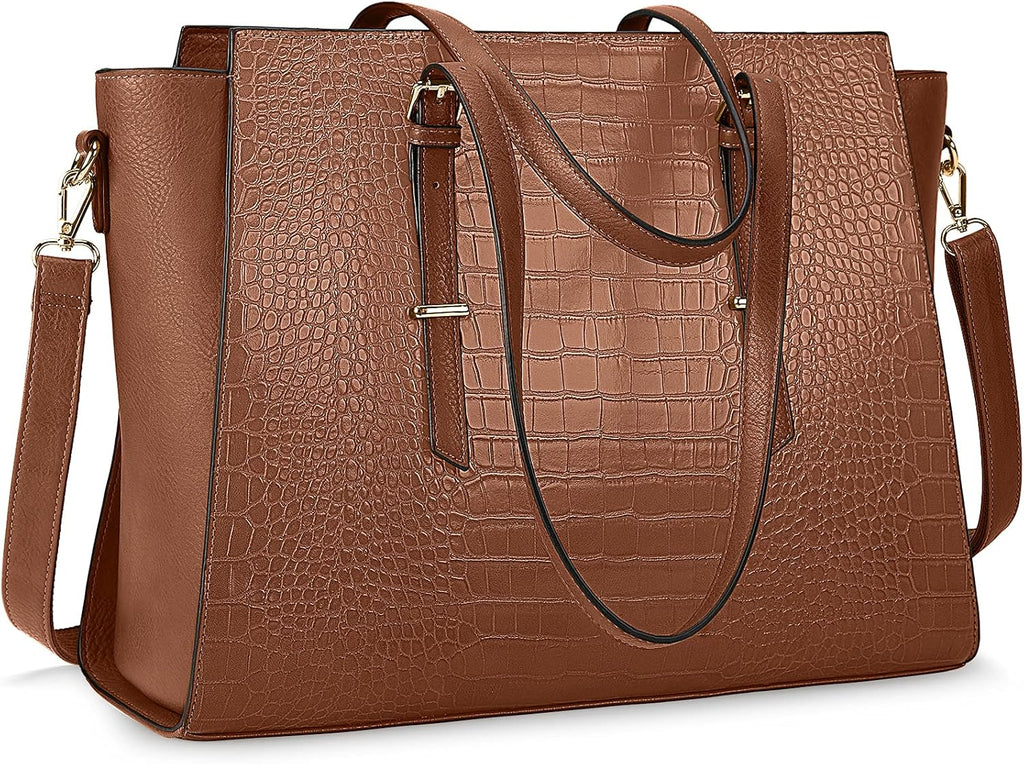 Brown Leather 15.6 Inch Laptop Tote Bag M983592