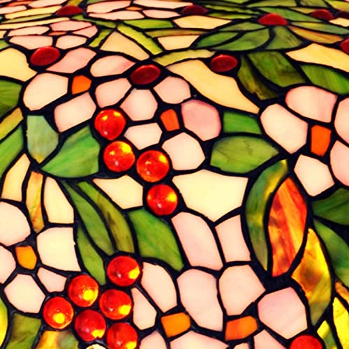 Peach Stained Glass 3-Light Table Lamp D8222
