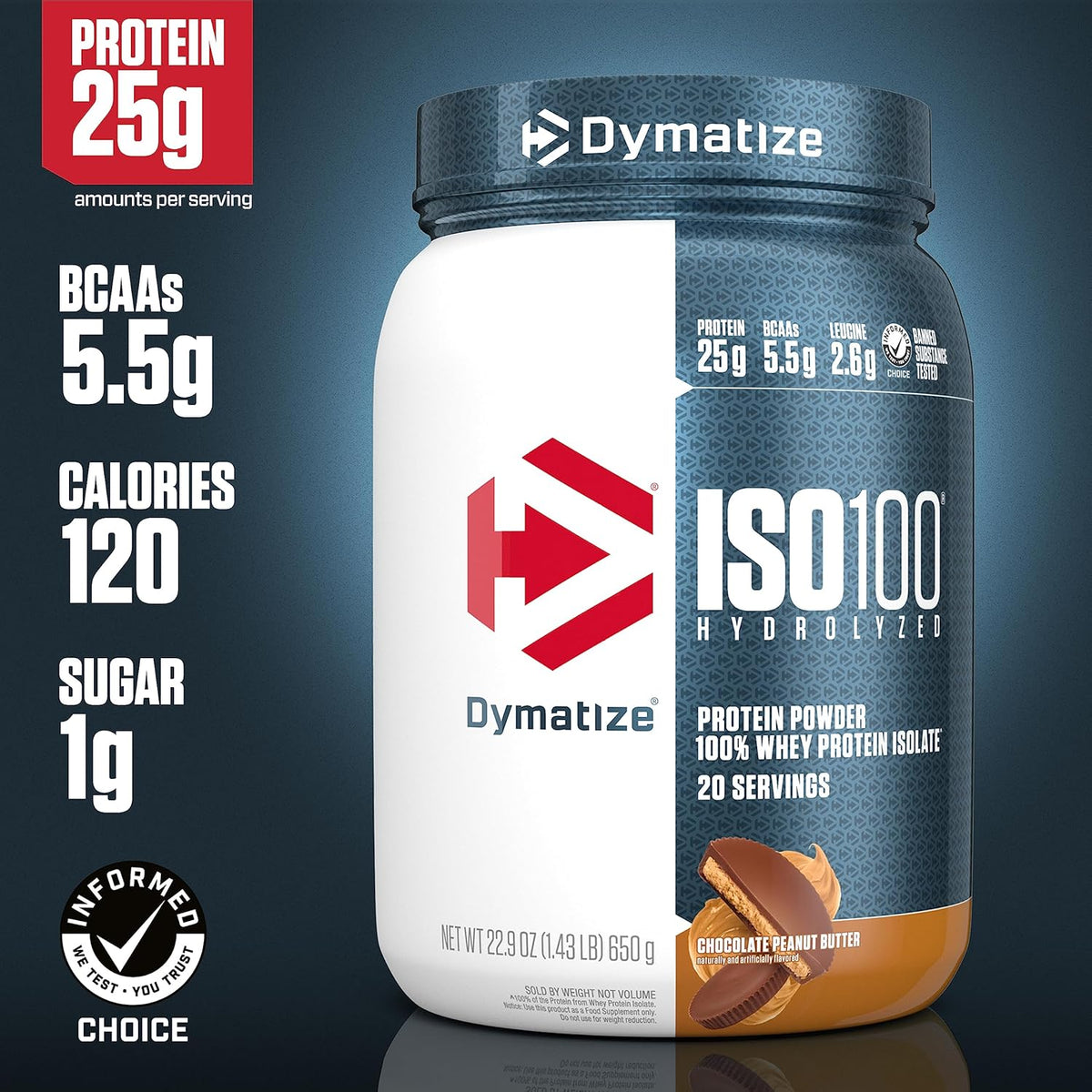 Chocolate Peanut Butter Whey Protein Powder, 20 servings K767332