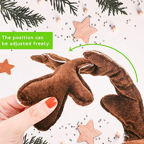 Reindeer Antlers Headband, 2PCS Deer Antlers with Bells K116