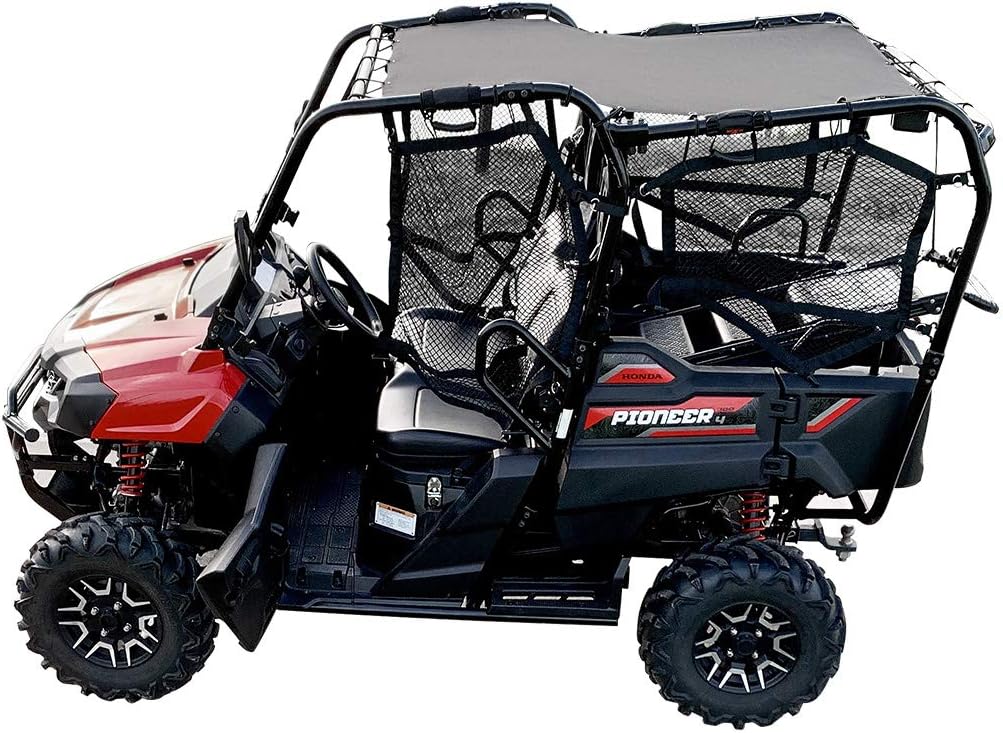 Black Mesh UTV Sun Shade Soft Top Roof Cover U857
