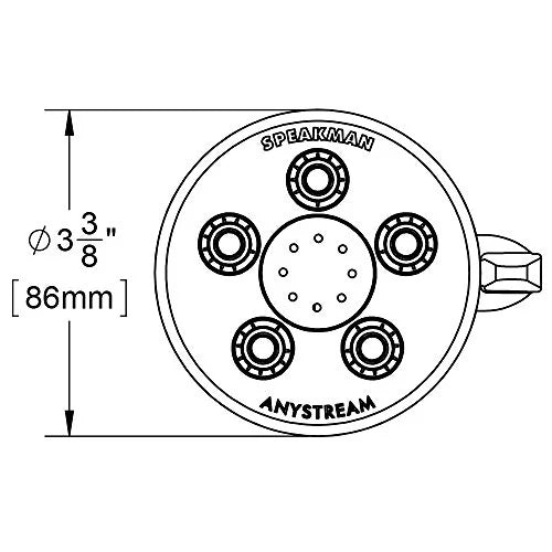 Brushed Nickel Low Flow Shower Head D780997
