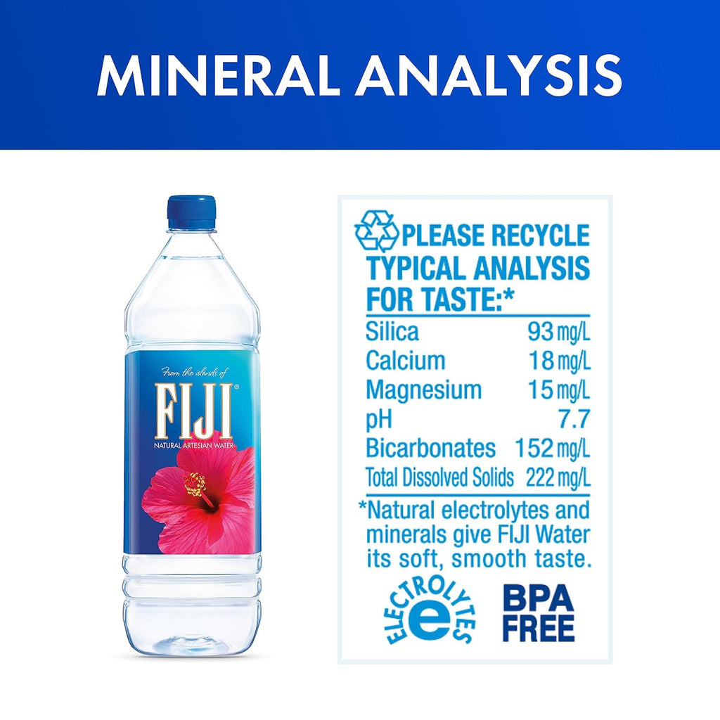 Natural Artesian Bottled Water 1.5 Liters / 50.7 Fl Ounce (Pack of 12) E1892