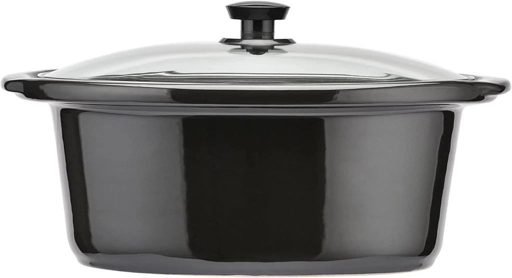 6 Quart Oval Stainless Steel Slow Cooker with Glass Lid U852