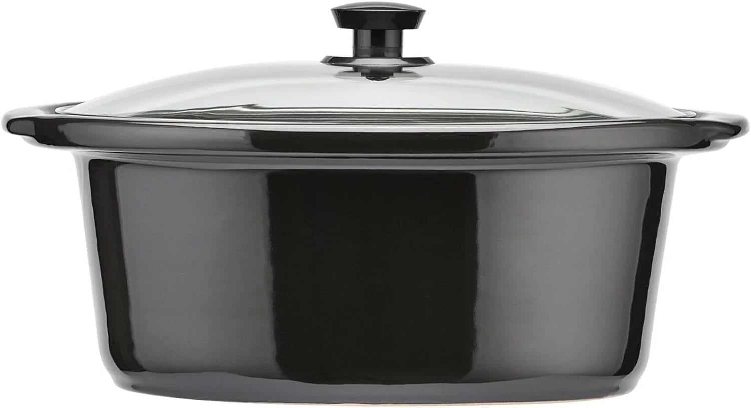 6 Quart Oval Stainless Steel Slow Cooker with Glass Lid U852